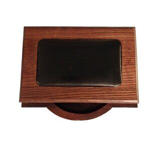 Dacasso A8409 Wood & Leather 4x6 Memo Holder